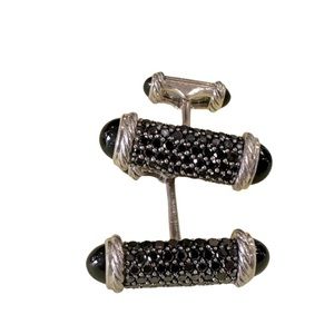 David yurman black diamond pave cuff links